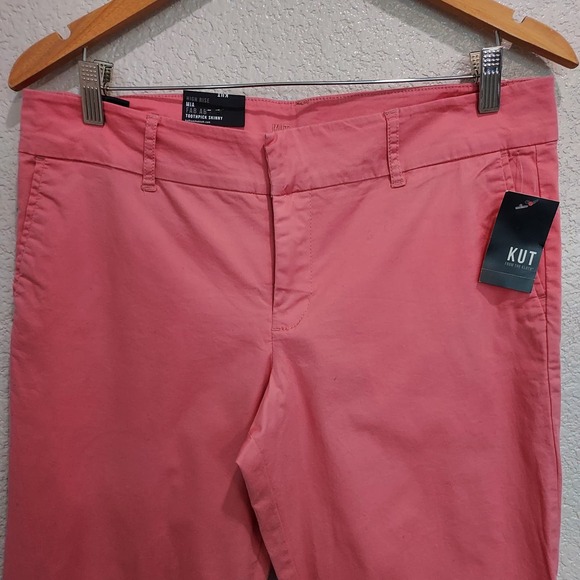 NEW Kut  From Kloth Coral Capri Chinos Size 10 - Picture 4 of 12